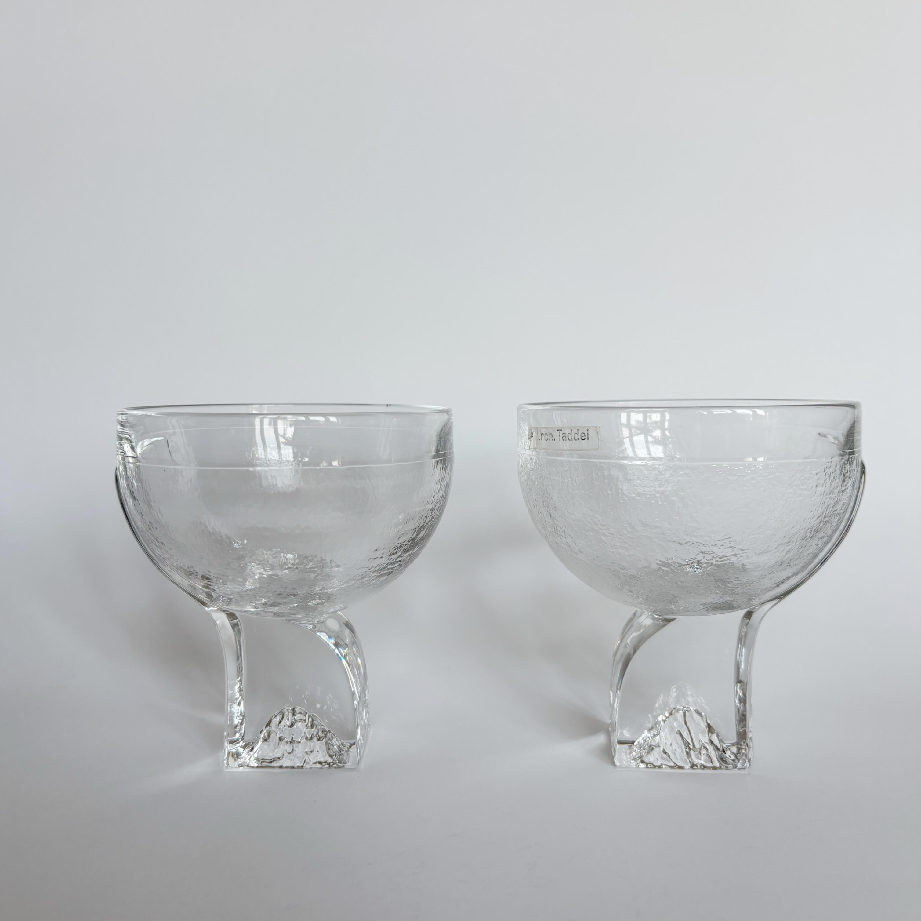 Elegant duo of mid century Italian design bowls